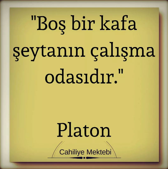 tanrı şeytana sofra kurmaz